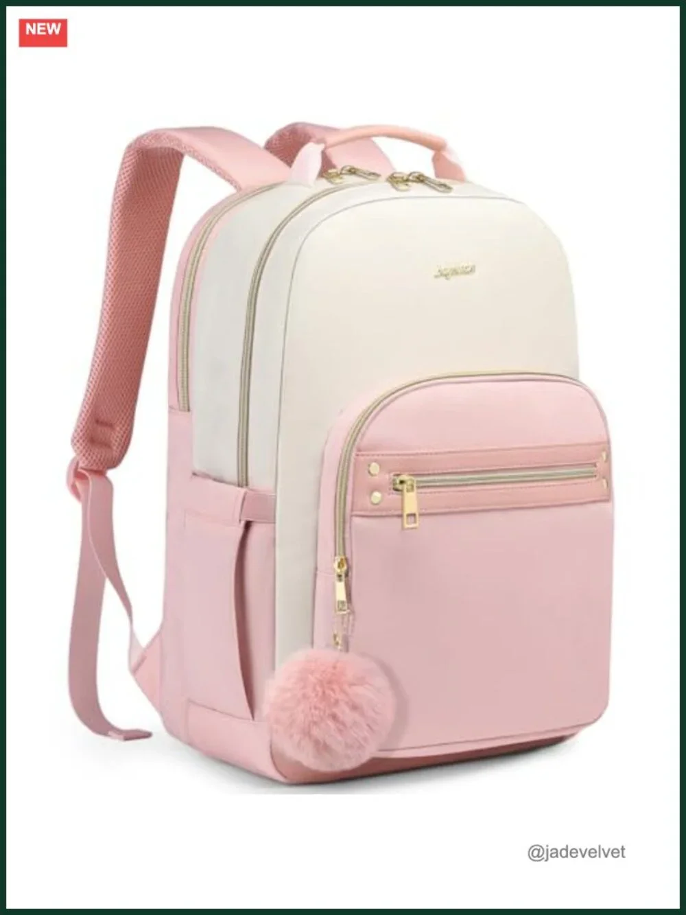Laptop Backpack for Women Travel: 15.6 inch College Bookbag, Leather Nylon,